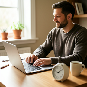 Small first step concept, like one checkbox ticked or one sentence typed