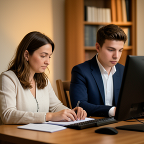 Cozy productivity or cleaning session with quiet support nearby