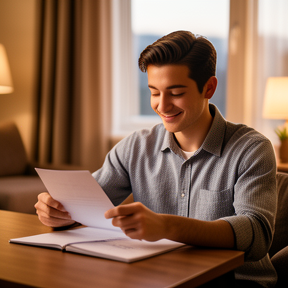 End-of-day reflection with a calm satisfied feeling